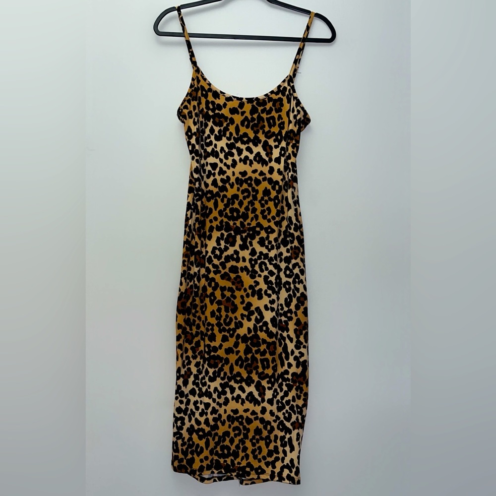 Sexy Fashion Nova Cheetah Print Midi Dress Size XL